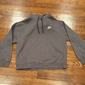 Nike Charcoal Hoodie with White Logo
